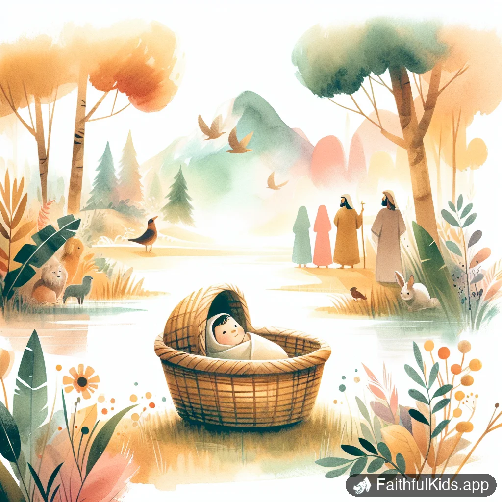 Illustration from A Baby in a Basket for Kids: Bible Story Explained Simply