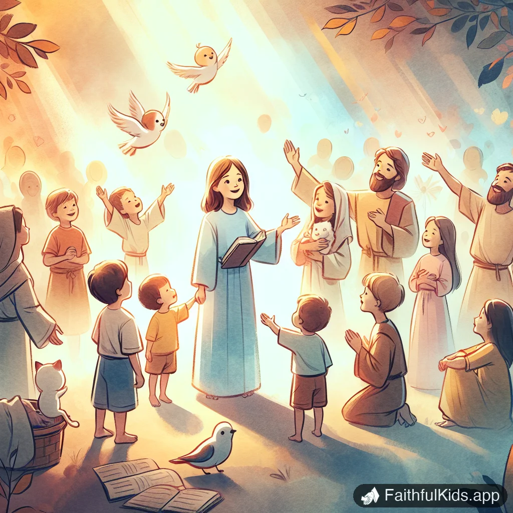 A New Creation for Kids: Bible Story Explained Simply - Key Moment Illustration