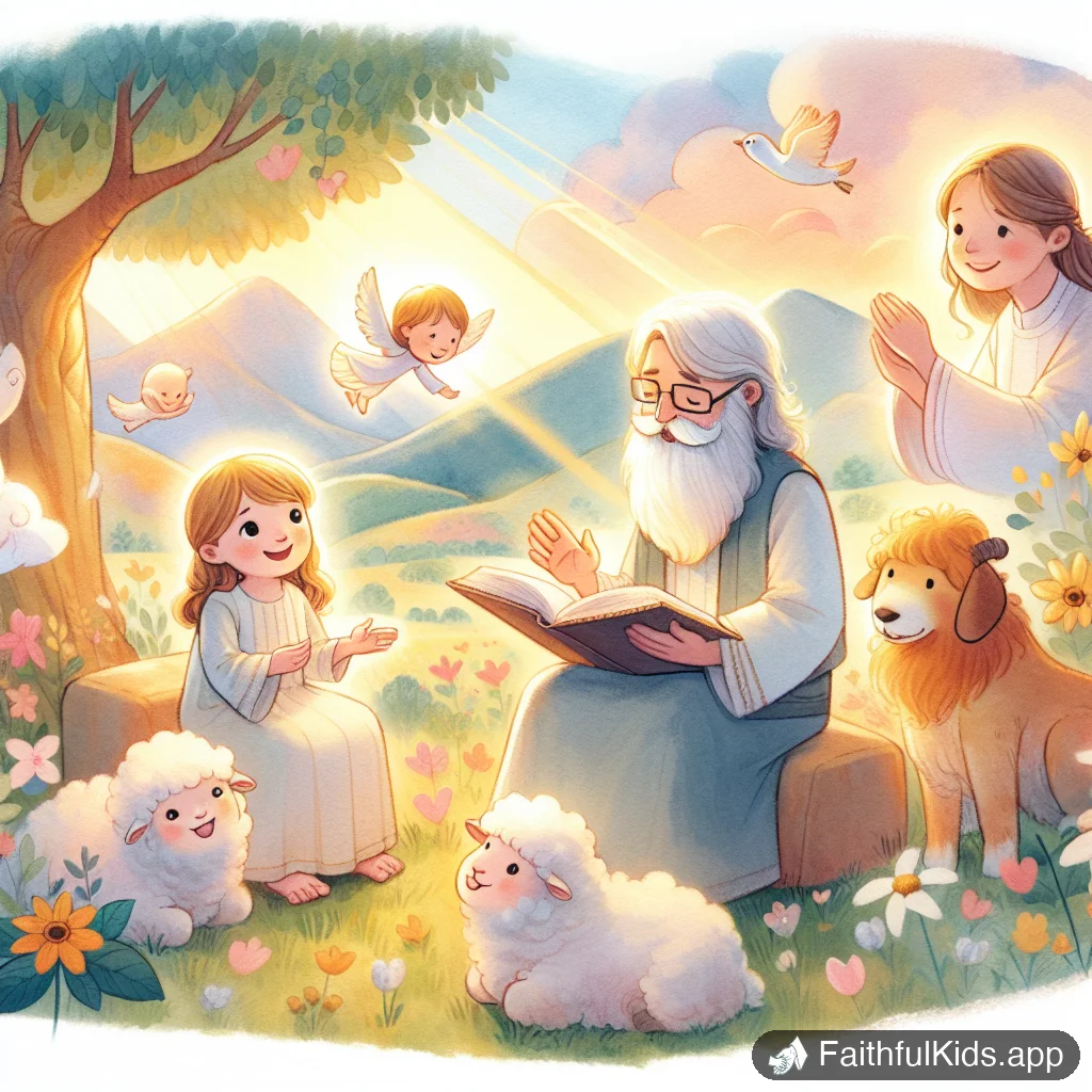 A New Heaven and New Earth for Kids: Bible Story Explained Simply - Key Moment Illustration