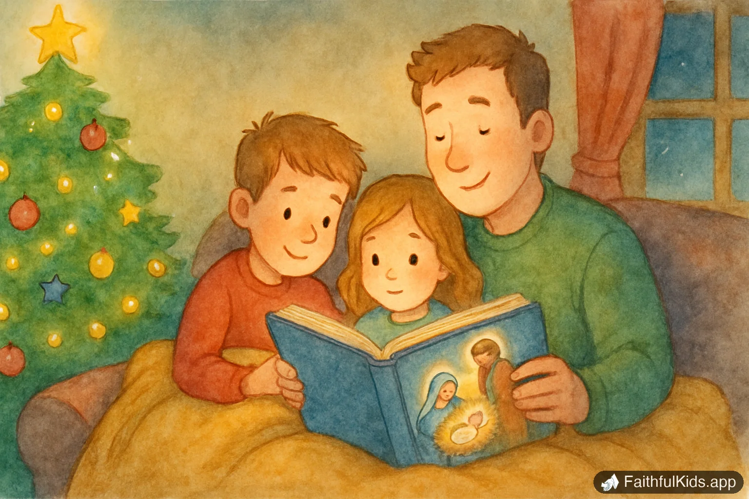 15 Advent and Christmas Books for Christian Kids - Bible Story Illustration