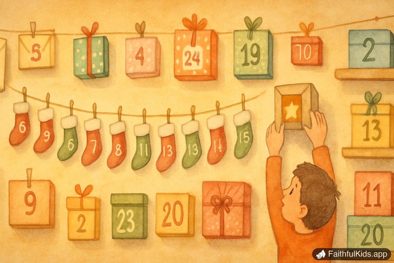 15 Advent Calendar Ideas for Kids (DIY & Meaningful) - Bible Story Illustration