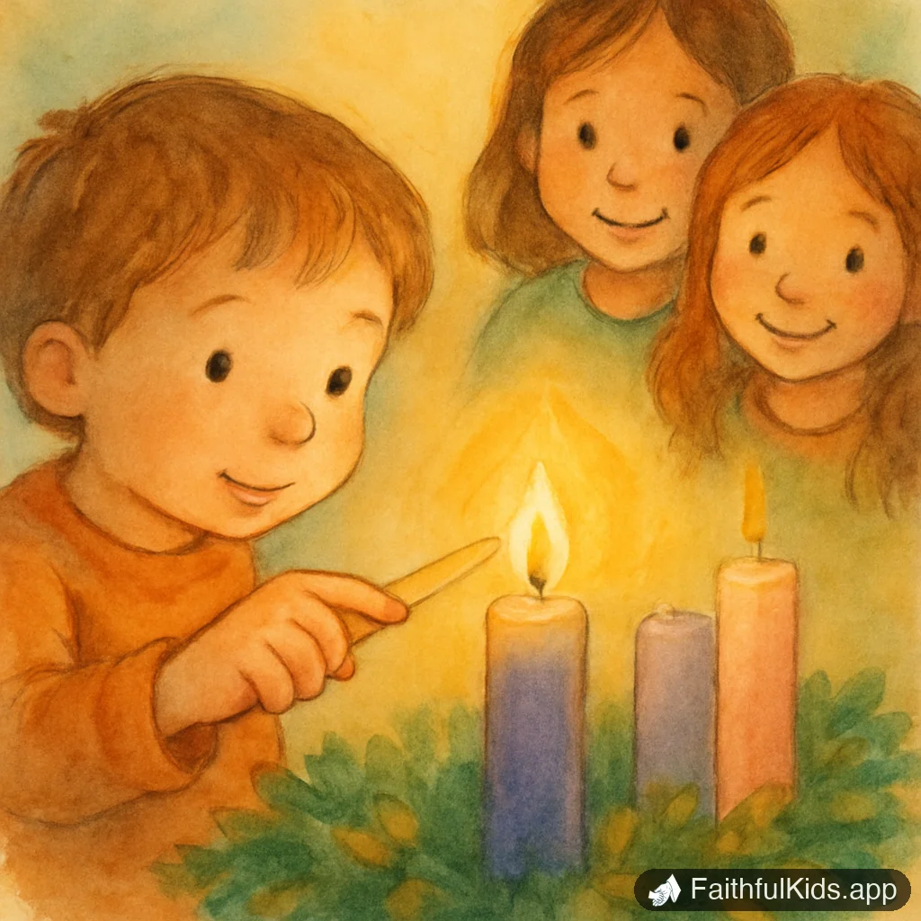 Illustration from 25 Days of Advent Devotions for Kids (Free Plan)