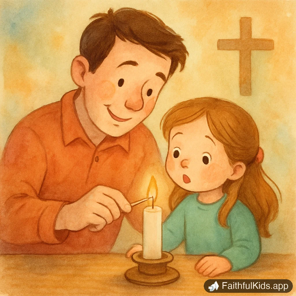 Illustration from Advent Wreath Meaning for Kids: Candles + Devotions
