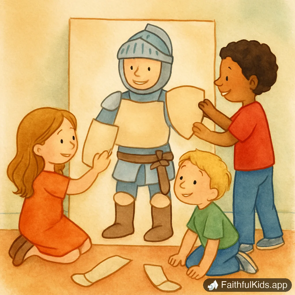 Illustration from Armor of God Printable Activities for Kids (Ephesians 6)