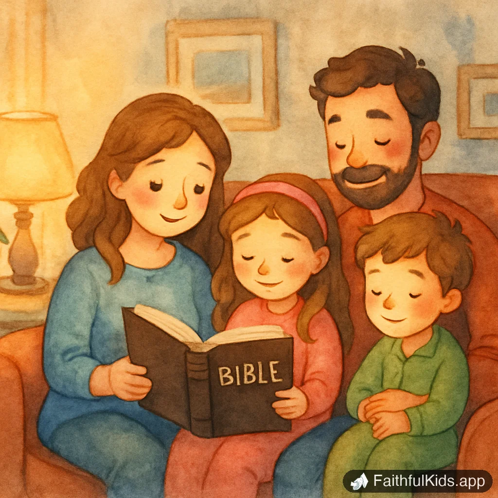 Illustration from 18 Bedtime Prayers for Kids (Rhyming, Short, and Sweet)
