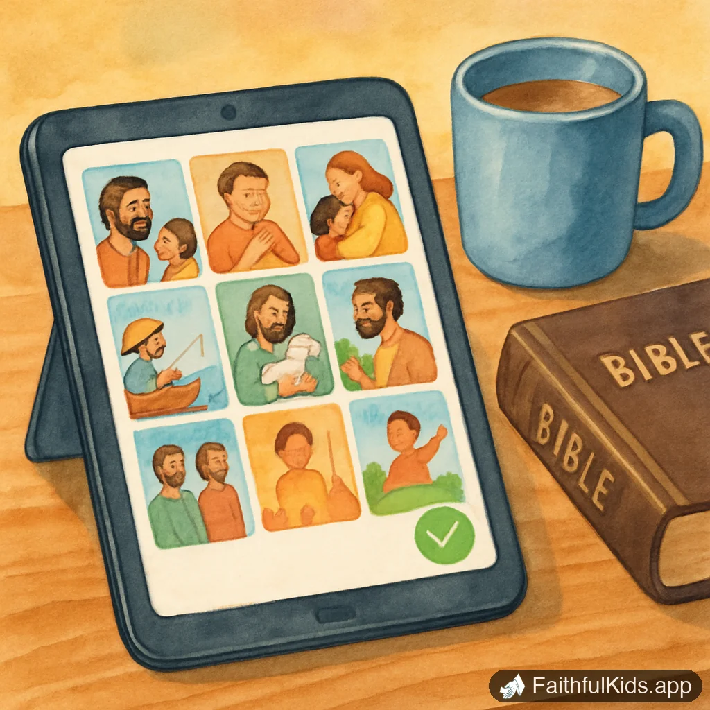 Bible Apps for Kids With No Ads: Checked App by App, With What Each One Charges - Key Moment Illustration