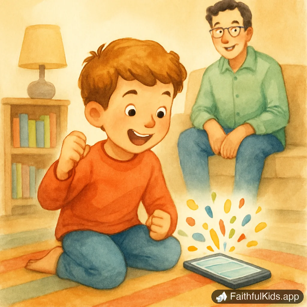 Illustration from Bible Video Lessons for Kids With a Quiz After Every Story: Which Apps Actually Check Understanding