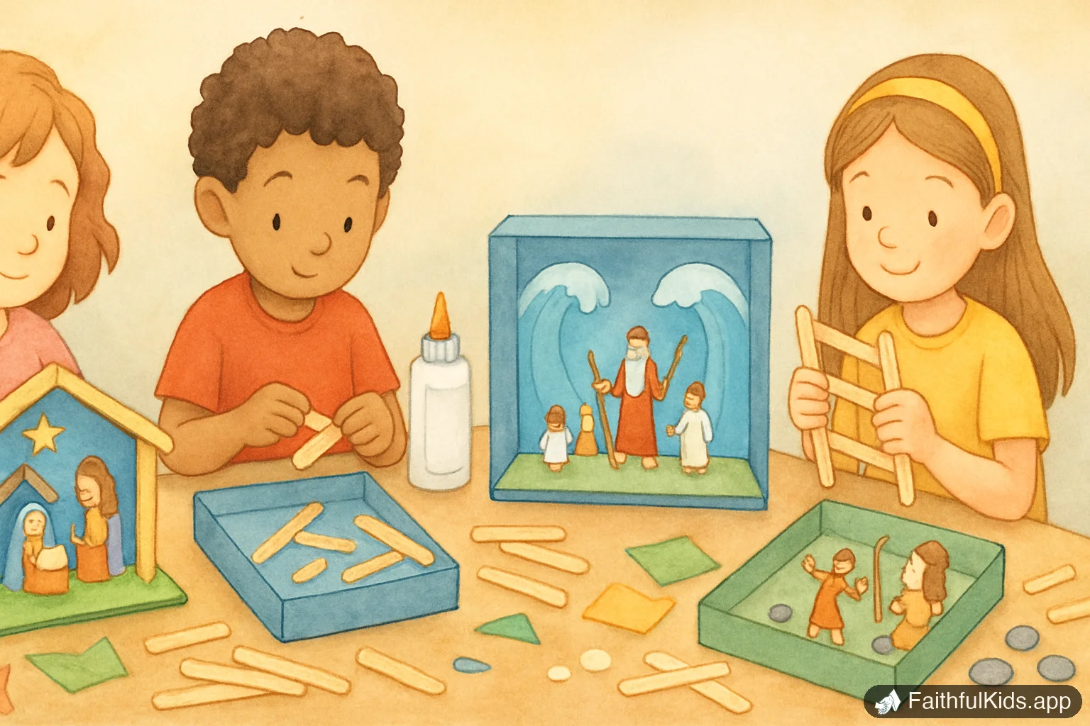 15 Bible Crafts for Sunday School (Cheap and Low-Prep) - Bible Story Illustration