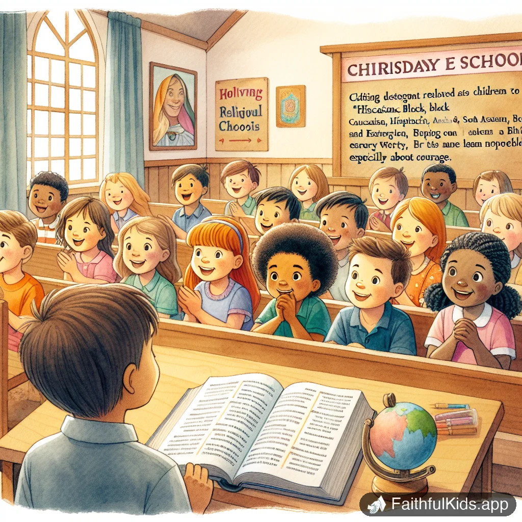 10 Bible Stories About Courage for Kids (Be Brave Like David) - Key Moment Illustration