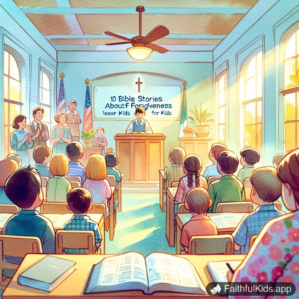 8 Bible Stories About Forgiveness for Kids - Key Moment Illustration