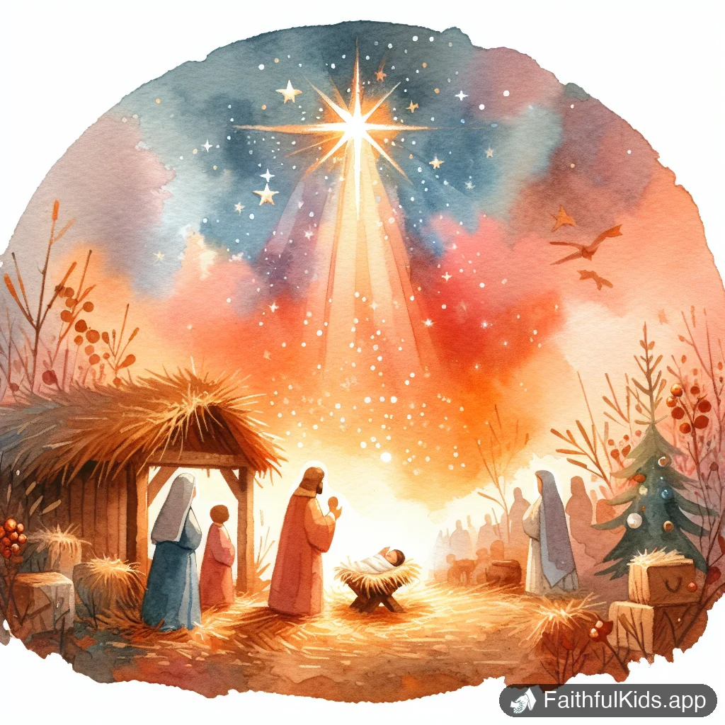 Born in a Manger for Kids: Bible Story Explained Simply - Key Moment Illustration