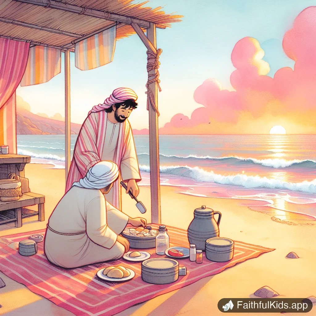 Illustration from Breakfast on the Beach for Kids: Bible Story Explained Simply