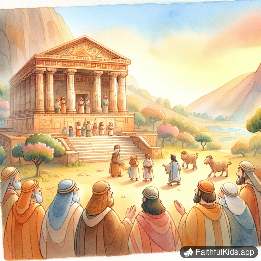 Illustration from Building the Temple for Kids: Bible Story Explained Simply