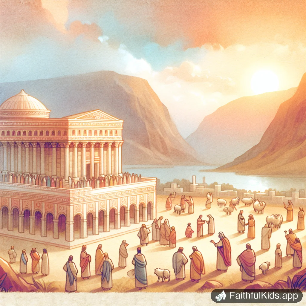 Building the Temple for Kids: Bible Story Explained Simply - Key Moment Illustration
