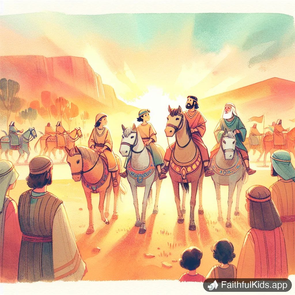 Illustration from Chariots of Fire for Kids: Bible Story Explained Simply