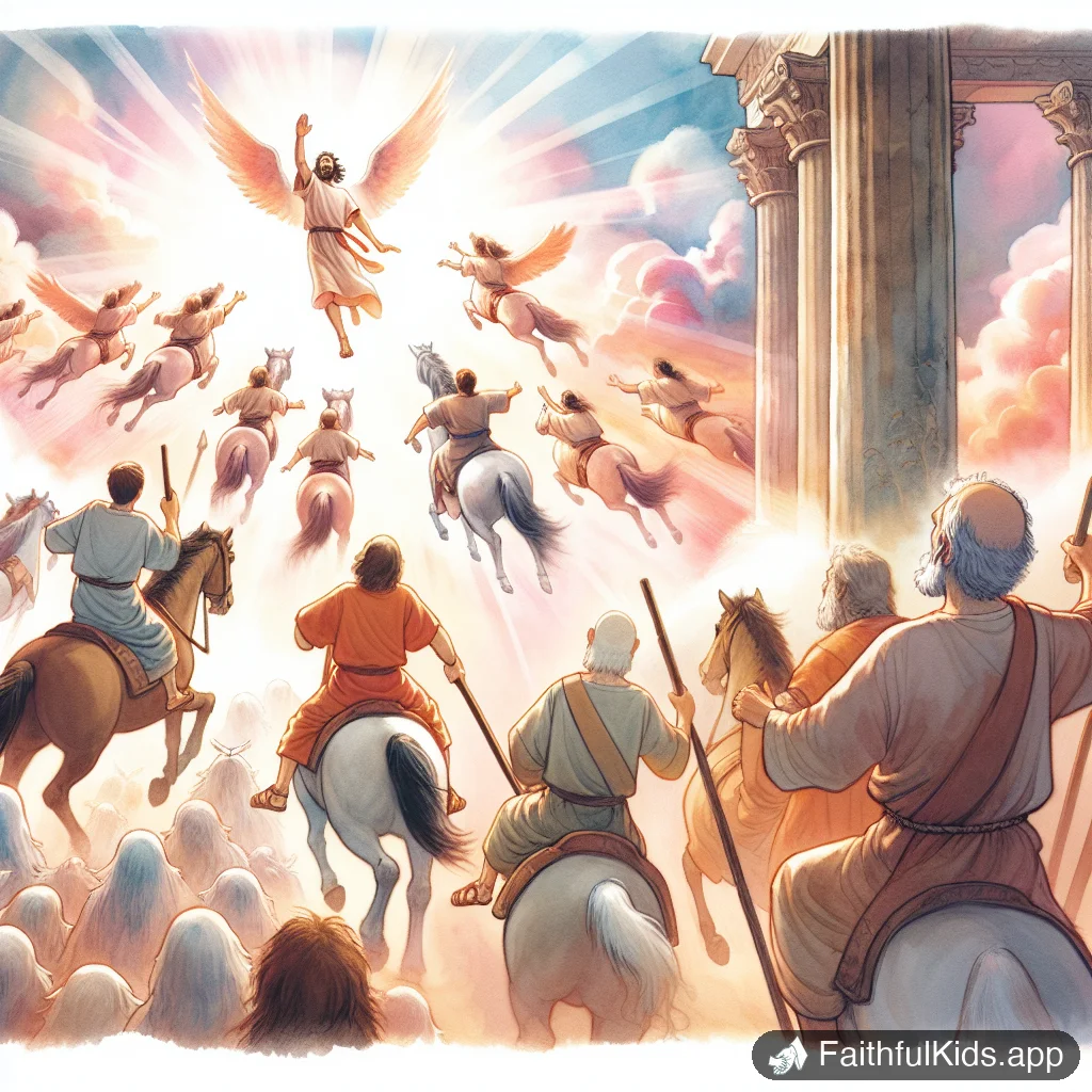 Chariots of Fire for Kids: Bible Story Explained Simply - Key Moment Illustration