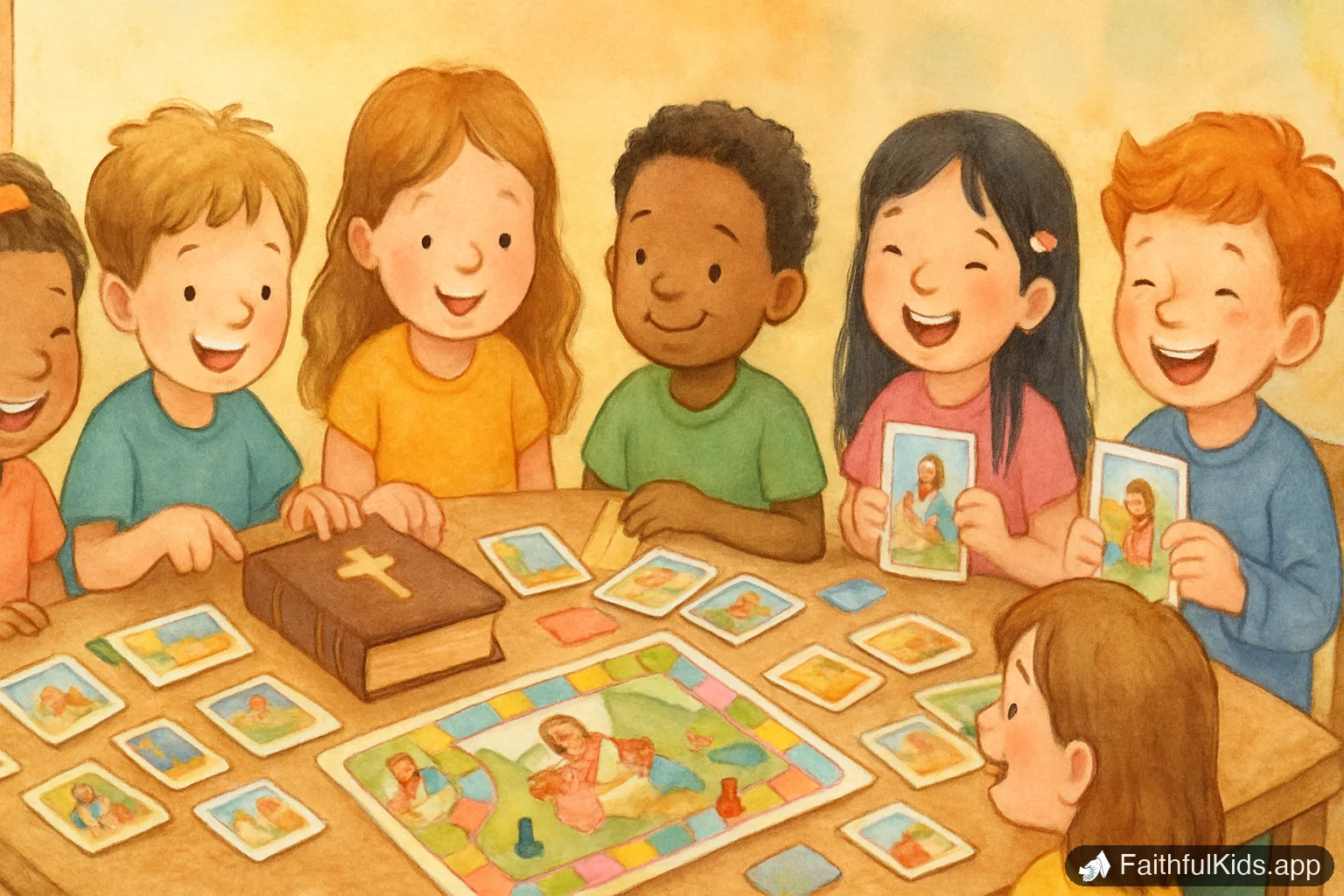 14 Best Christian Board Games for Families (Honest Picks) - Bible Story Illustration for Kids