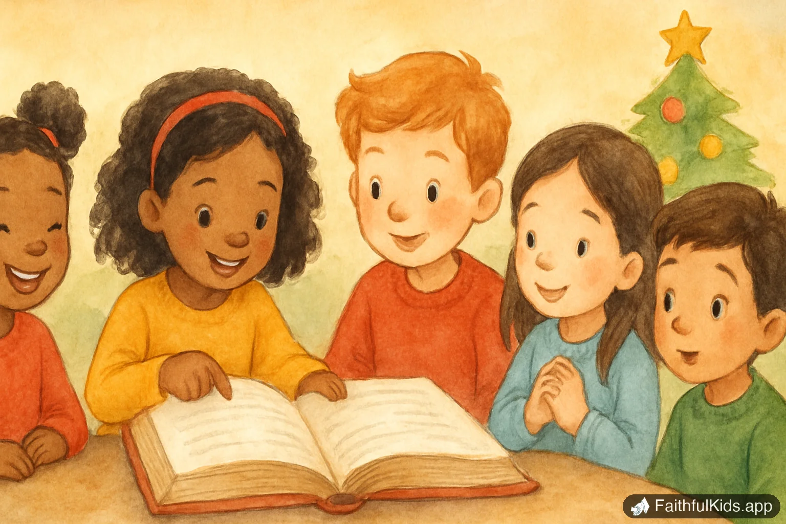 16 Christian Christmas Traditions for Families to Start Now - Bible Story Illustration for Kids