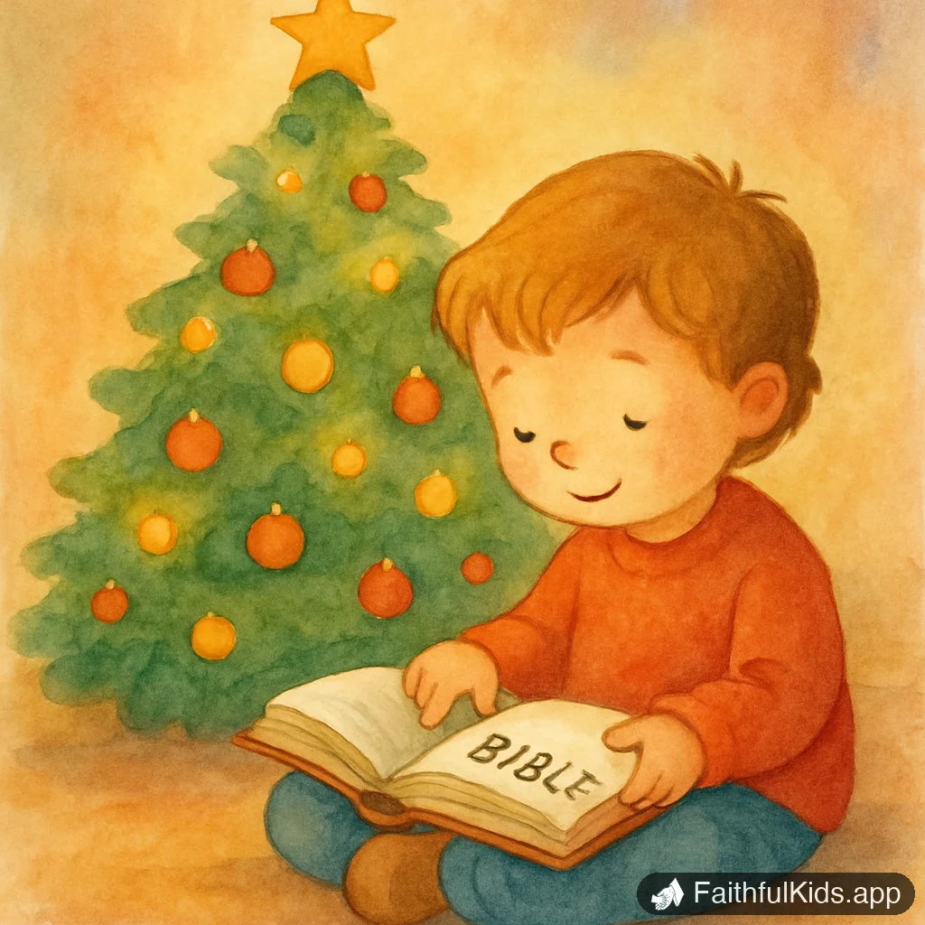 Illustration from 25 Christmas Bible Verses for Kids (In Story Order)