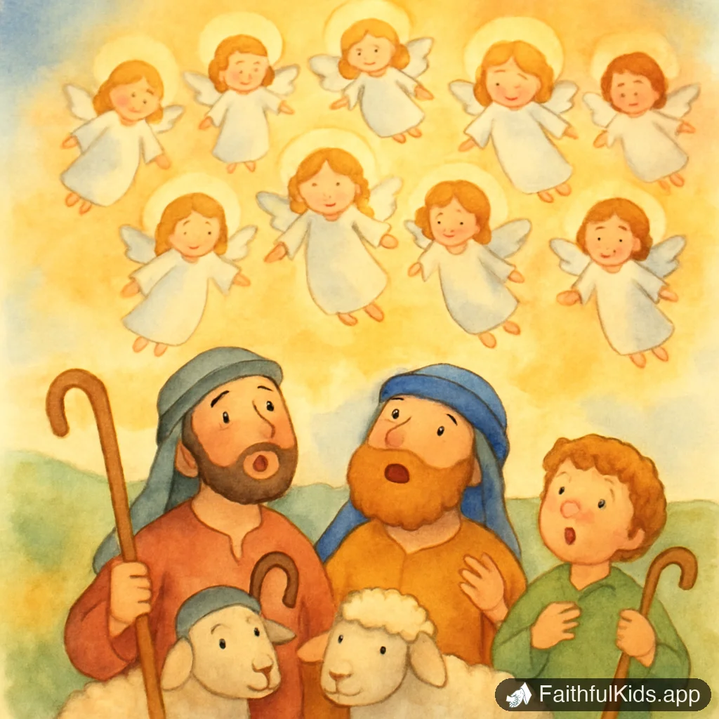 25 Christmas Bible Verses for Kids (In Story Order) - Key Moment Illustration