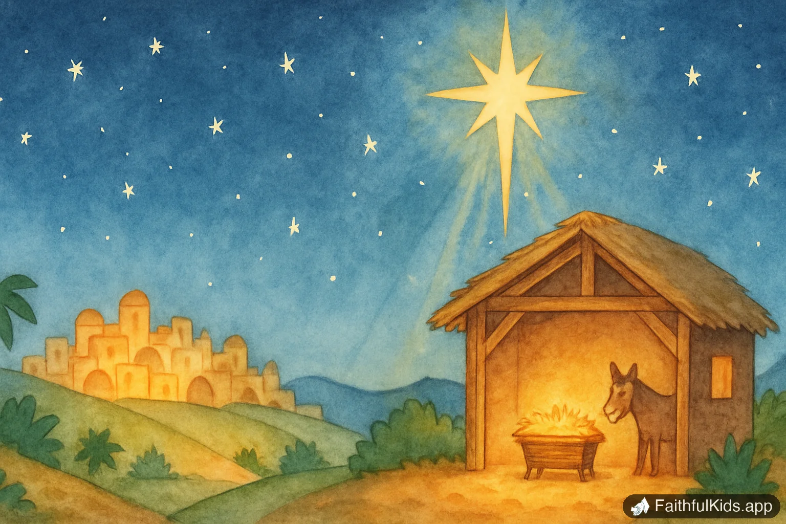 25 Christmas Bible Verses for Kids (In Story Order) - Bible Story Illustration