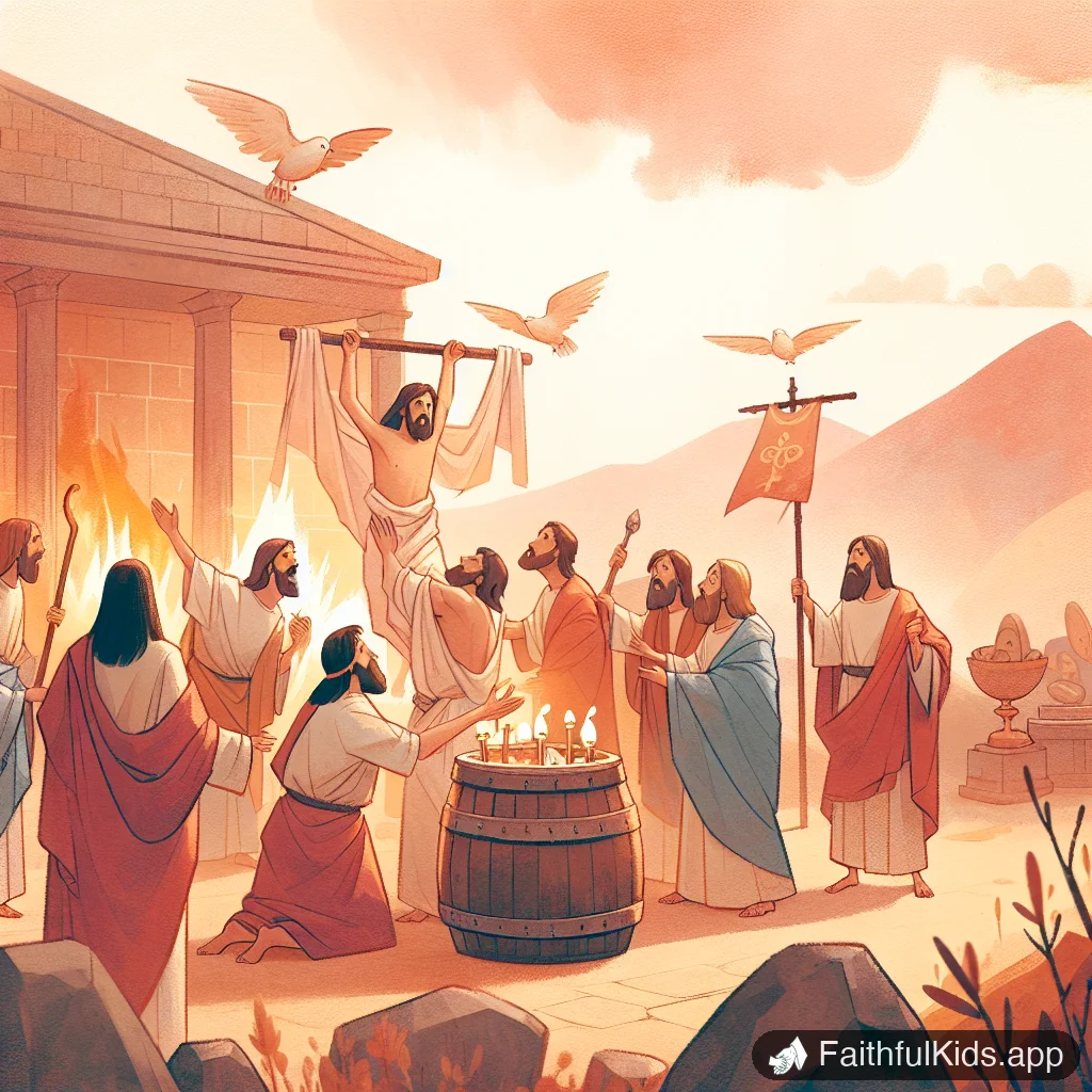 Cleansing the Temple for Kids: Bible Story Explained Simply - Key Moment Illustration