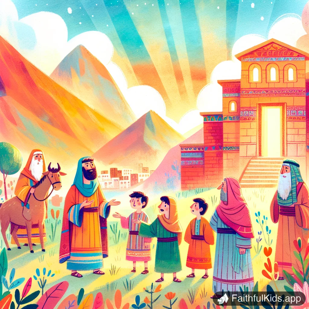Illustration from Cyrus Sets Them Free for Kids: Bible Story Explained Simply
