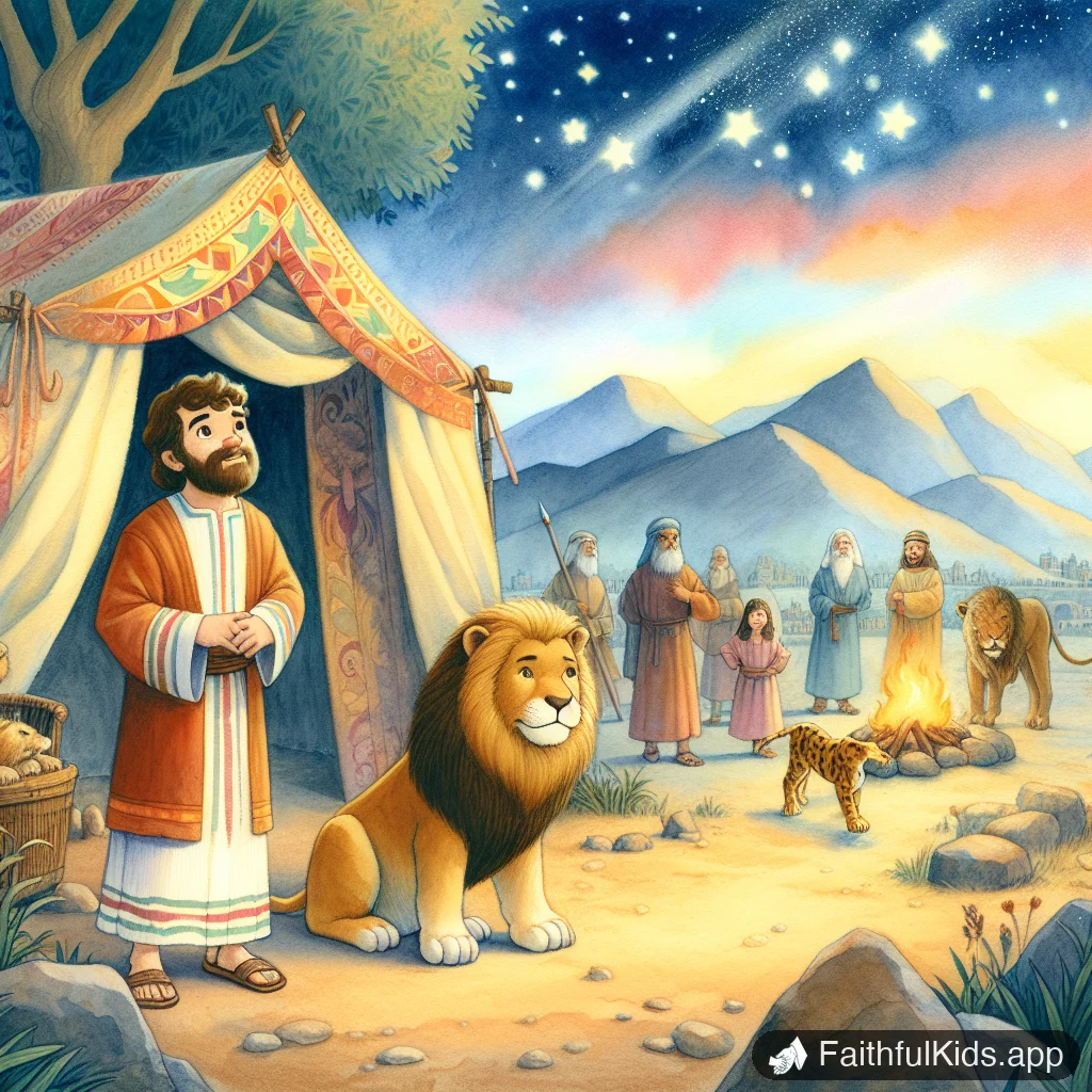 Illustration from Daniel in the Lions Den for Kids: Bible Story Explained Simply