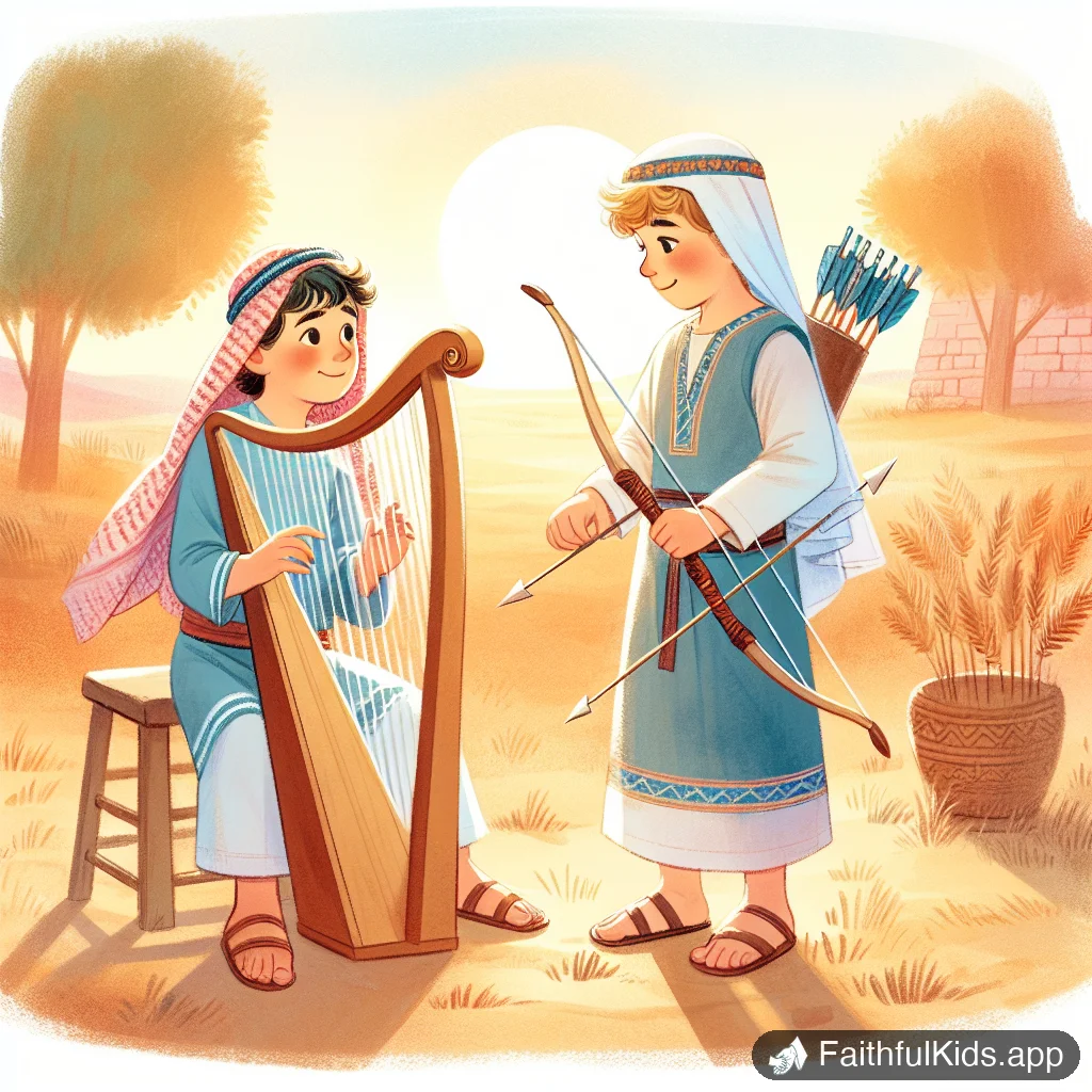 Illustration from David and Jonathan for Kids: Bible Story Explained Simply