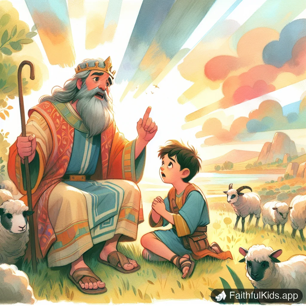 David and Jonathan for Kids: Bible Story Explained Simply - Key Moment Illustration