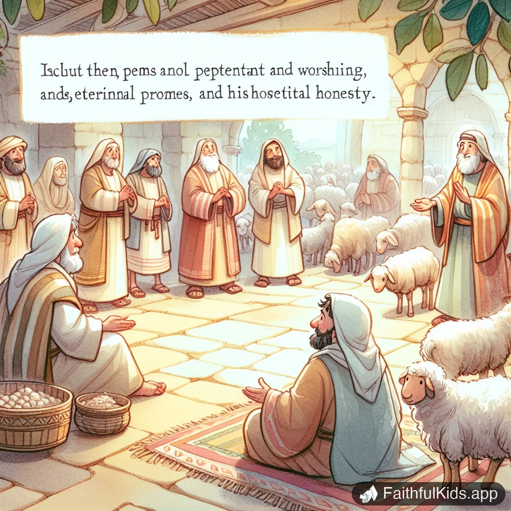 David and Mephibosheth for Kids: Bible Story Explained Simply - Key Moment Illustration