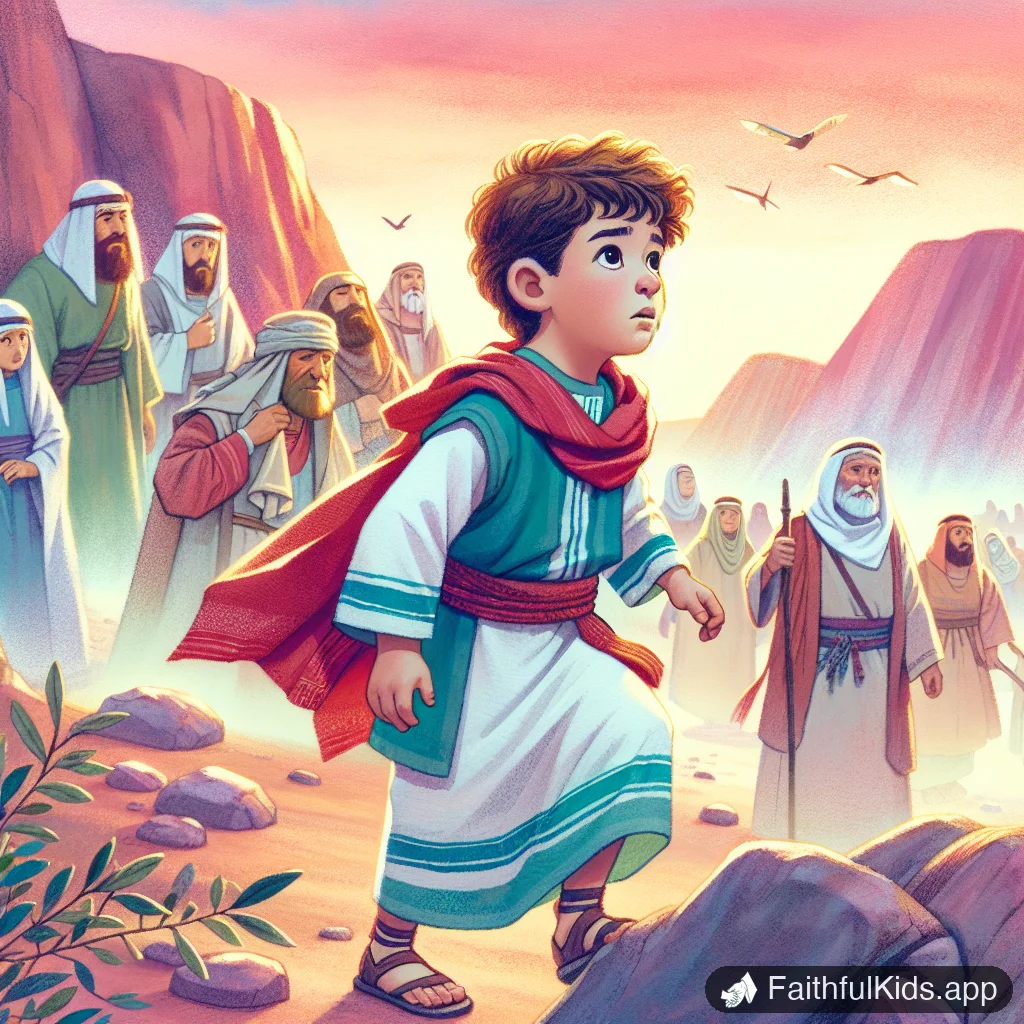 David on the Run for Kids: Bible Story Explained Simply - Key Moment Illustration