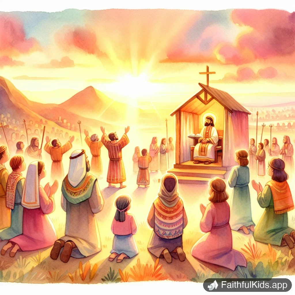 Davids Repentance for Kids: Bible Story Explained Simply - Key Moment Illustration