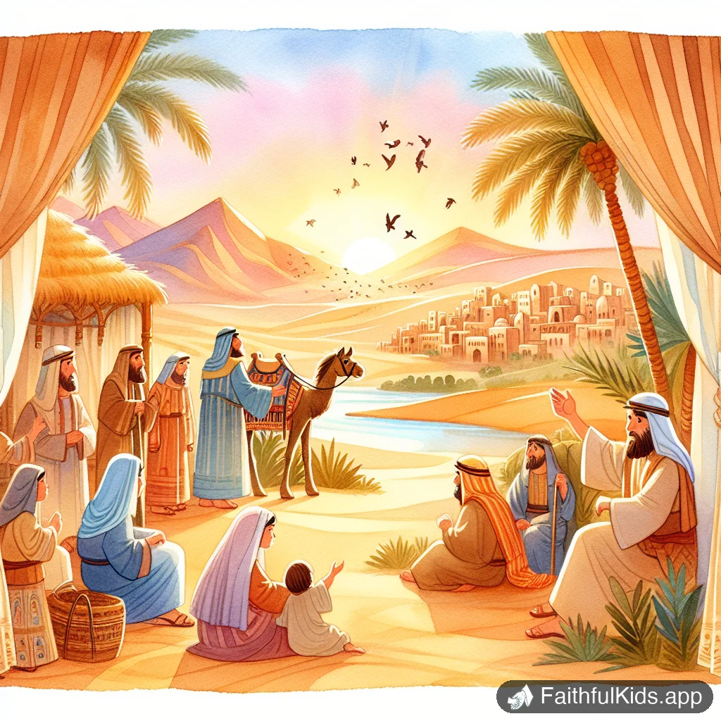 Illustration from Escape to Egypt for Kids: Bible Story Explained Simply