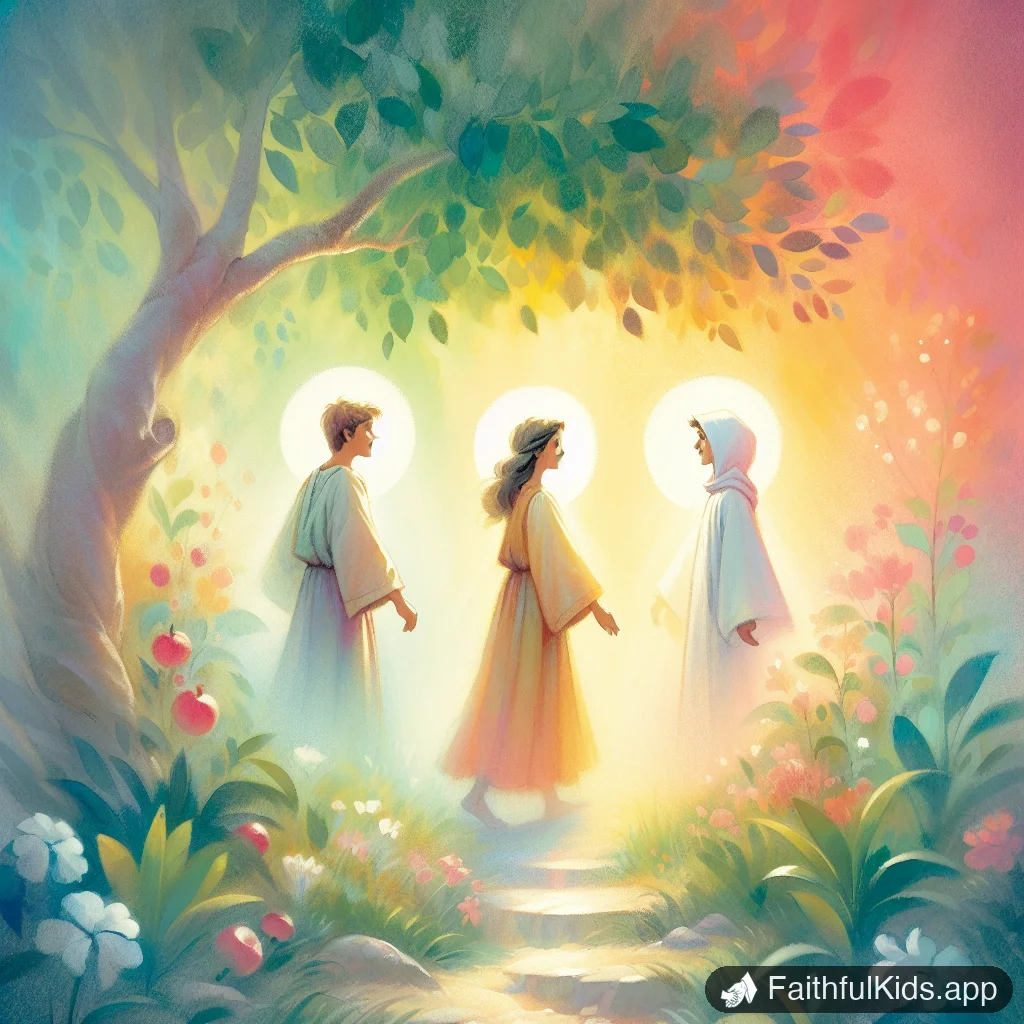 Faith Hope and Love for Kids: Bible Story Explained Simply - Key Moment Illustration