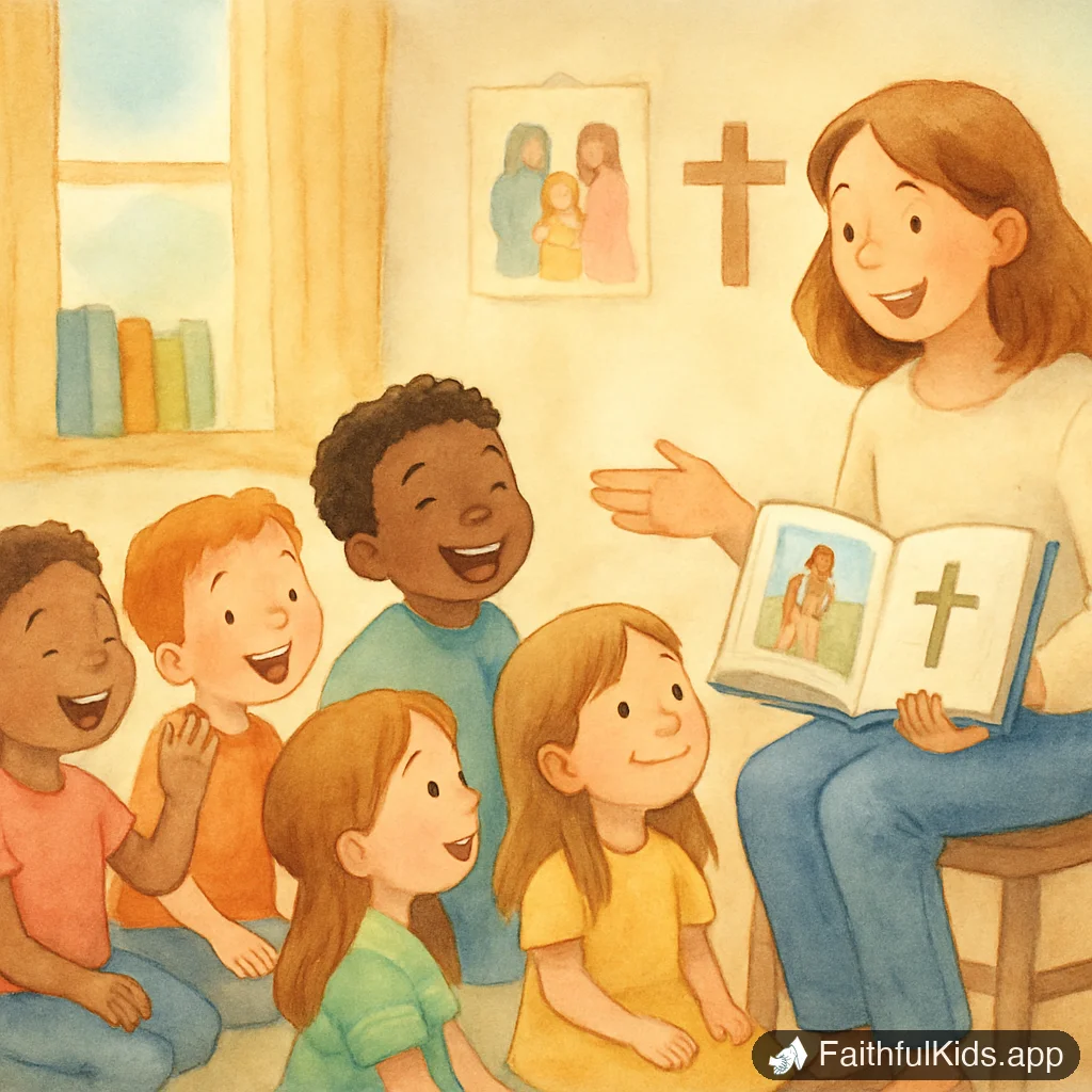 Faithful Kids App: Bible Videos for Kids on iPhone & iPad - Key Moment Illustration