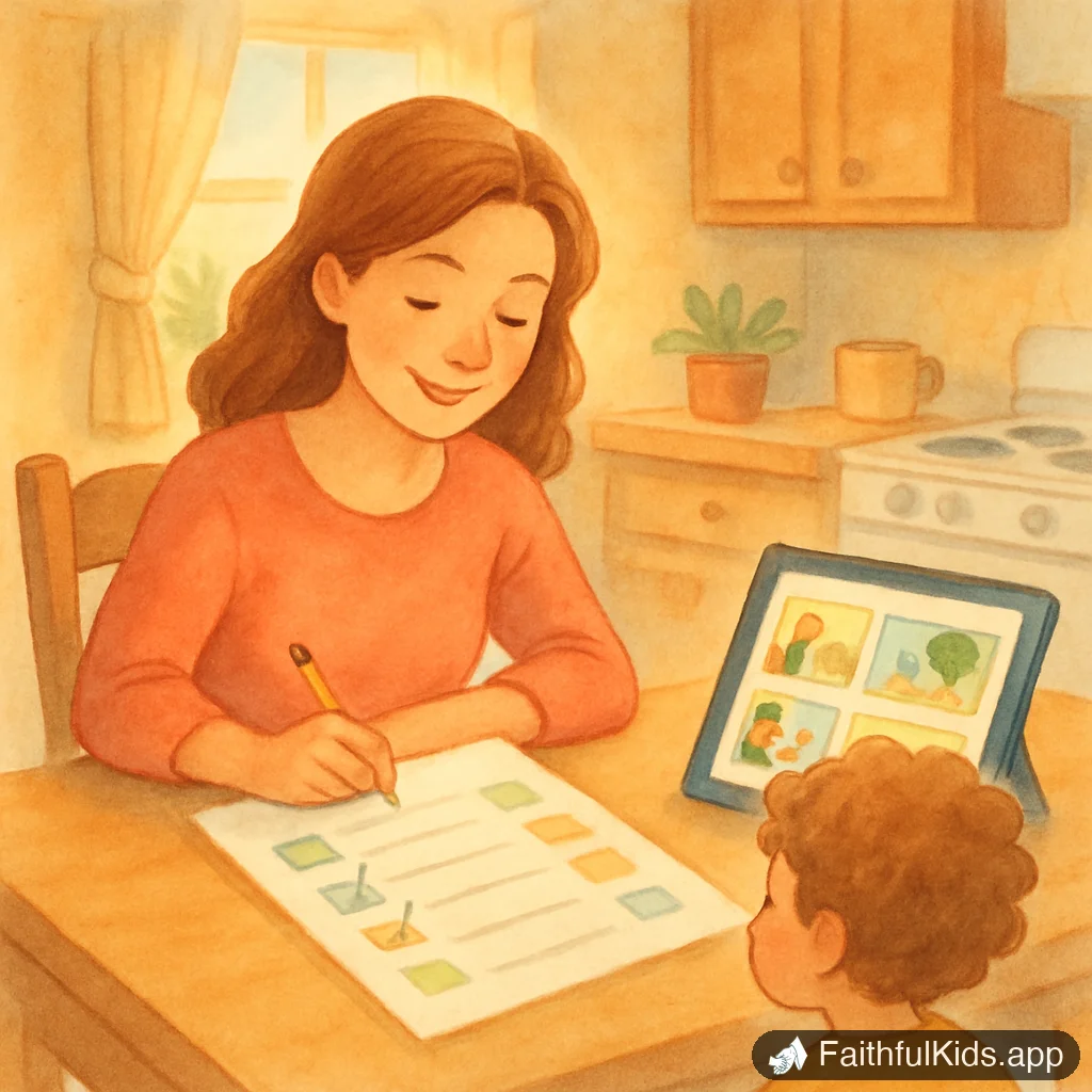 Illustration from Faithful Kids Scope and Sequence: All 31 Series and 310 Lessons in Bible Order