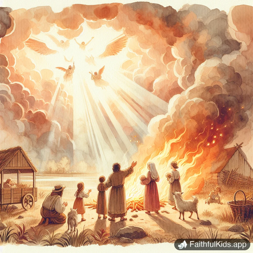 Fire from Heaven for Kids: Bible Story Explained Simply - Key Moment Illustration