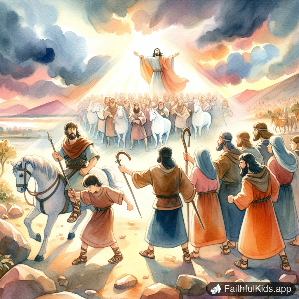 Gideons 300 for Kids: Bible Story Explained Simply - Key Moment Illustration