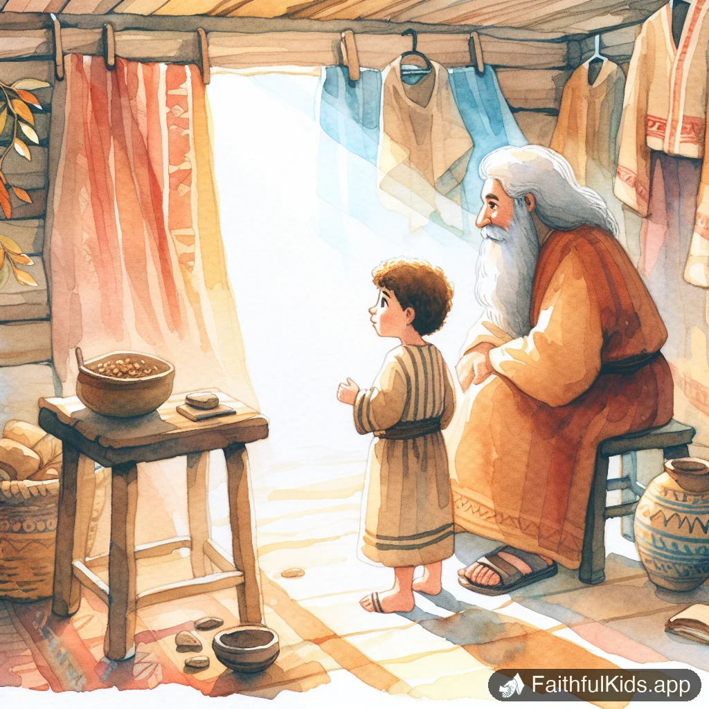 Illustration from God Calls Samuel for Kids: Bible Story Explained Simply