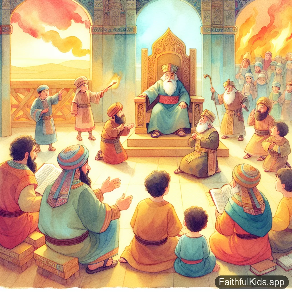 Illustration from Hamans Evil Plot for Kids: Bible Story Explained Simply