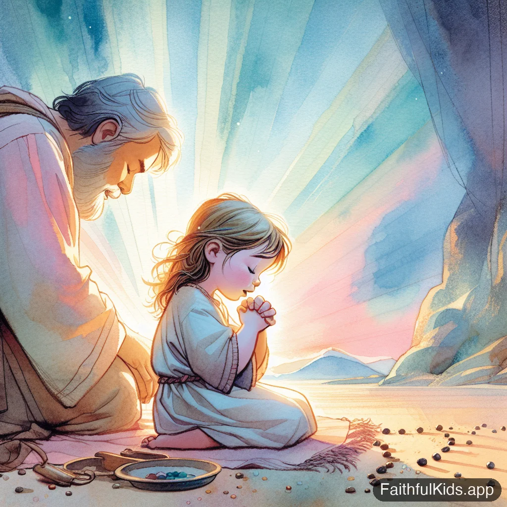 Hannahs Prayer for Kids: Bible Story Explained Simply - Key Moment Illustration
