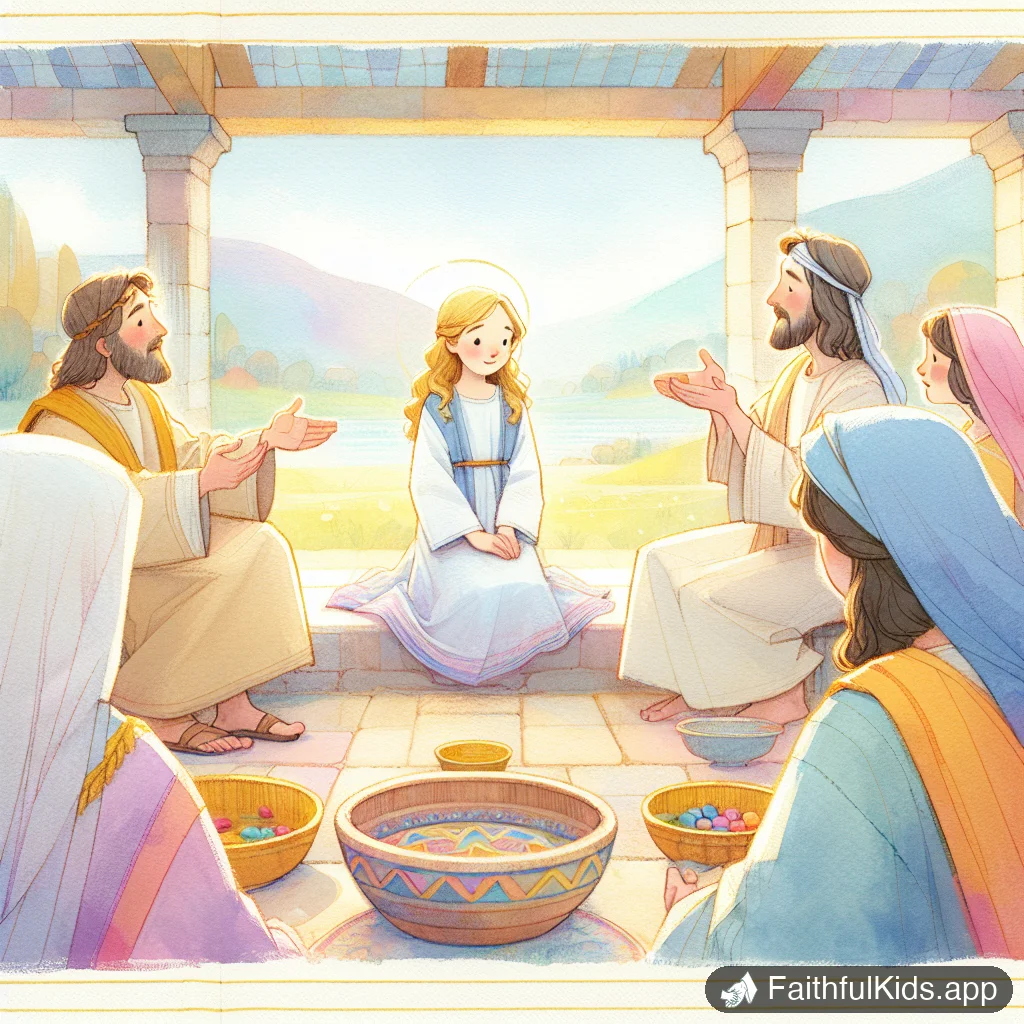 Illustration from Jairus Daughter for Kids: Bible Story Explained Simply