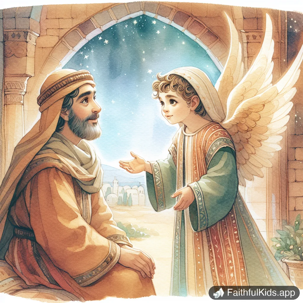 Illustration from Joseph and the Angel for Kids: Bible Story Explained Simply