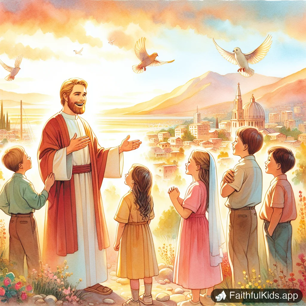 Joy in All Things for Kids: Bible Story Explained Simply - Key Moment Illustration