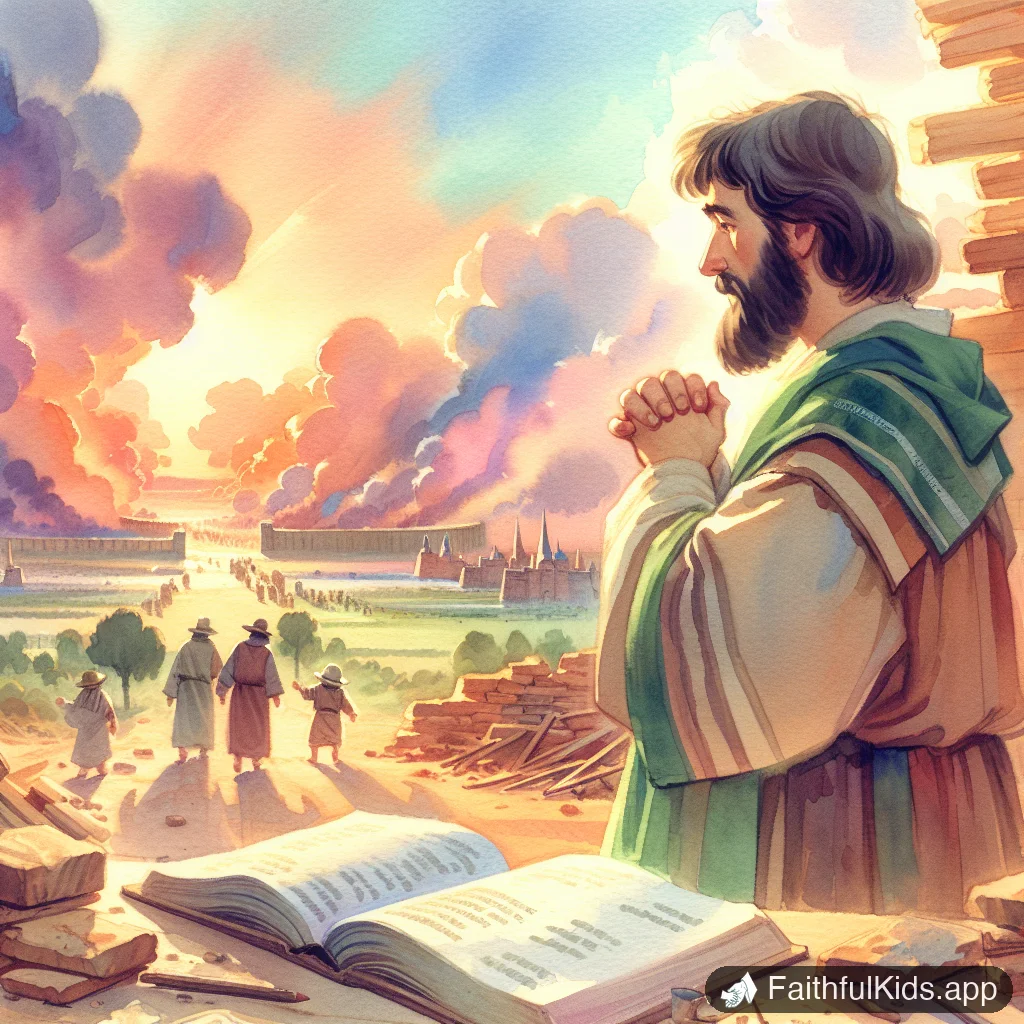 Looking Forward for Kids: Bible Story Explained Simply - Key Moment Illustration
