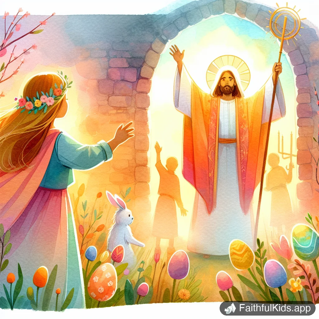 Mary Sees Jesus for Kids: Bible Story Explained Simply - Key Moment Illustration