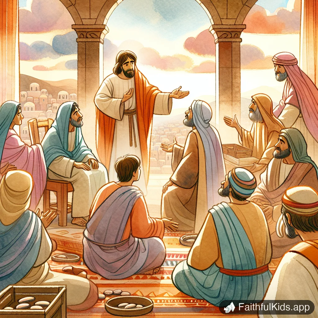 Matthew the Tax Collector for Kids: Bible Story Explained Simply - Key Moment Illustration