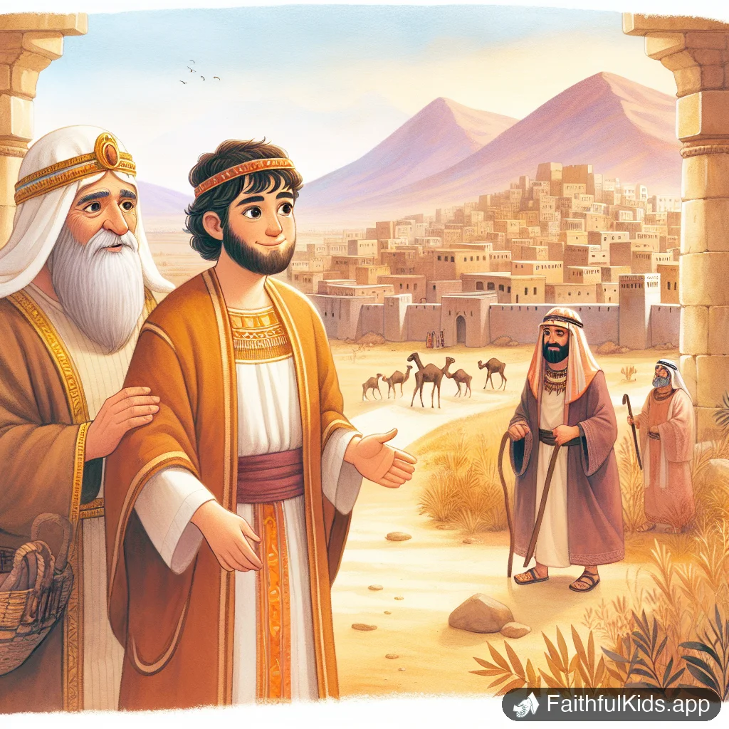 Illustration from Naaman the Leper for Kids: Bible Story Explained Simply
