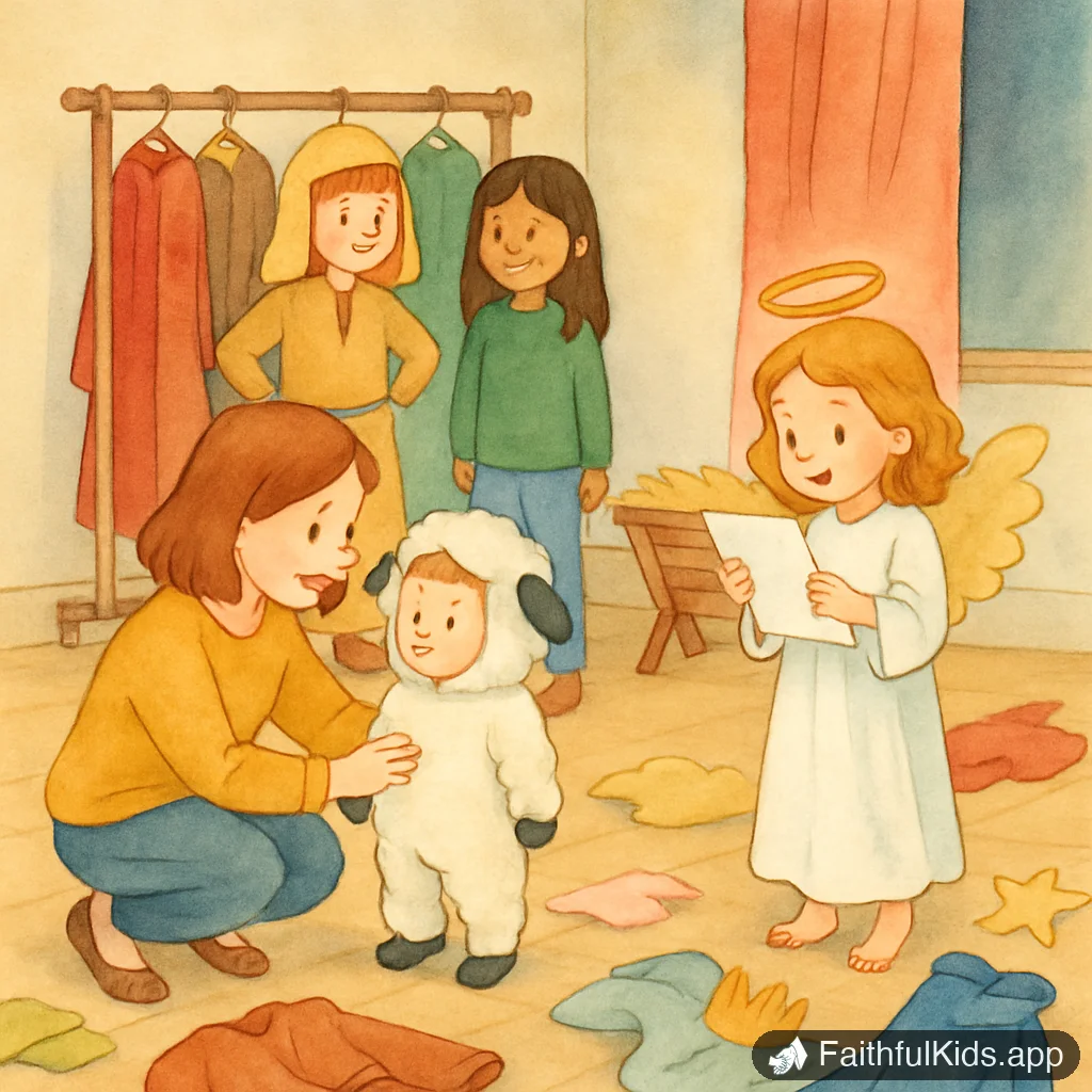 Illustration from Nativity Play Script for Kids: Free, 10 Minutes, Cast of 8-40